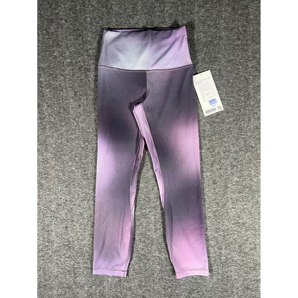 Lululemon Align HR Crop 23 Aurora Haze Purple Multi Nulu Yoga Pants LW6BOZS 4